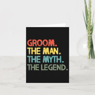 Mens Groom Wedding Bachelor Party Retro Vintag Karte