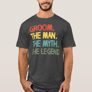 Mens Groom Wedding Bachelor Party Retro Vintag T-Shirt