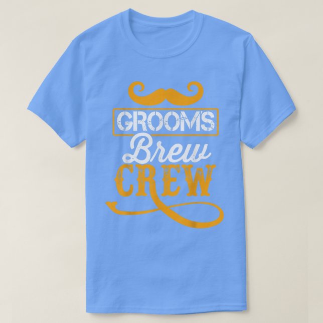 Mens Grooms Brew Crew Bachelor Party  T-Shirt (Design vorne)