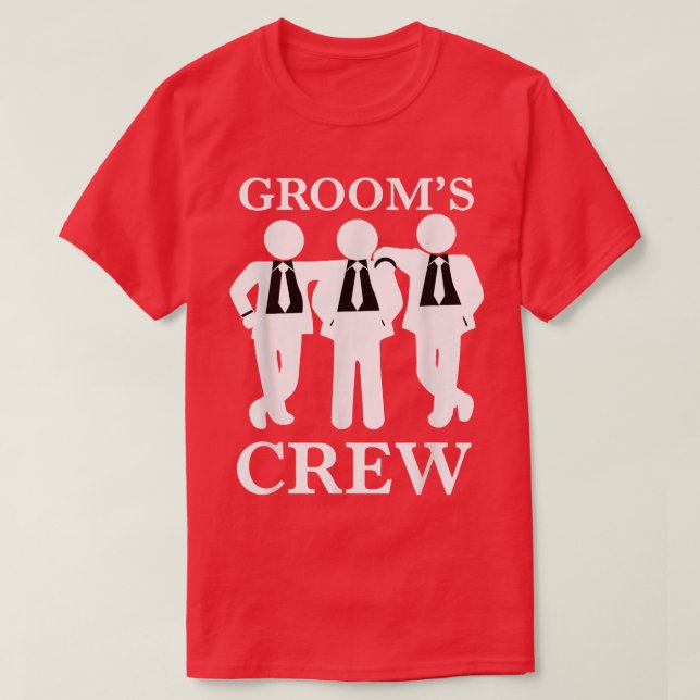 Mens Grooms Crew Bachelor Party Groomsmen Gifts  T-Shirt (Design vorne)
