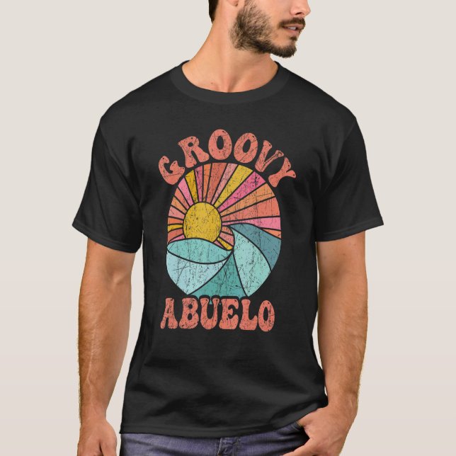 Mens Groovy Abuelo 70s Aesthetic Nostalgia 1970's  T-Shirt (Vorderseite)