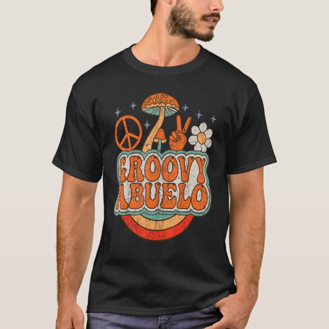 Mens Groovy Abuelo 70s Aesthetic Nostalgia 1970's  T-Shirt (Vorderseite)