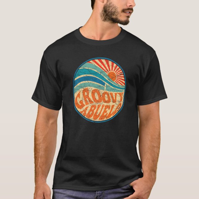 Mens Groovy Abuelo 70s Aesthetic Nostalgia 1970's  T-Shirt (Vorderseite)
