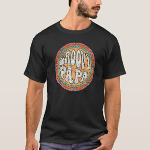 Mens Groovy Papa 70er Ästhetische Nostalgie 1970er T-Shirt