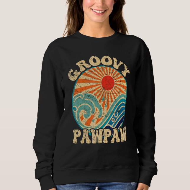 Mens Groovy Pawpaw 70s Aesthetic Nostalgia 1970's  Sweatshirt (Vorderseite)