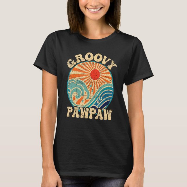 Mens Groovy Pawpaw 70s Aesthetic Nostalgia 1970's  T-Shirt (Vorderseite)
