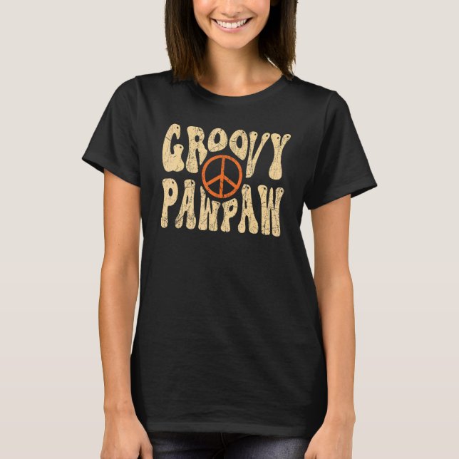 Mens Groovy Pawpaw 70s Aesthetic Nostalgia 1970's  T-Shirt (Vorderseite)
