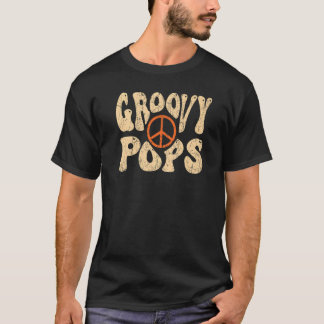 Mens Groovy Pops 70er Ästhetische Nostalgie 1970er T-Shirt