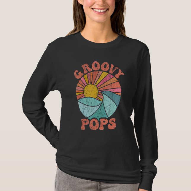Mens Groovy Pops 70s Aesthetic Nostalgia 1970's Re T-Shirt (Vorderseite)