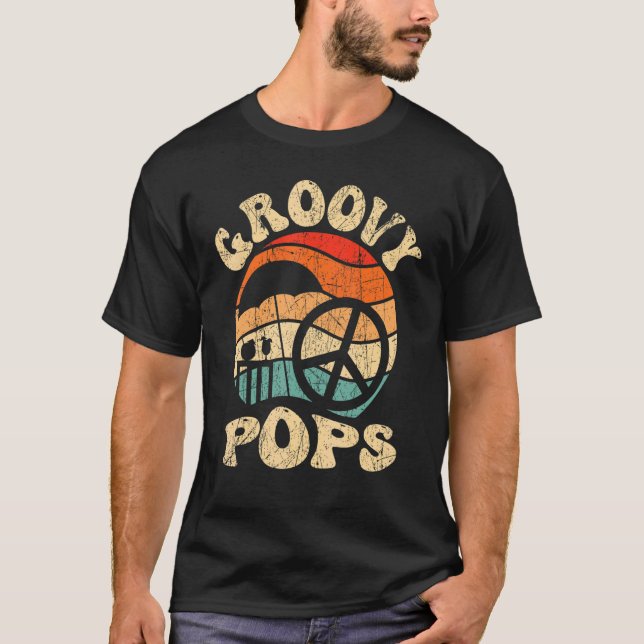 Mens Groovy Pops 70s Aesthetic Nostalgia 1970's Re T-Shirt (Vorderseite)