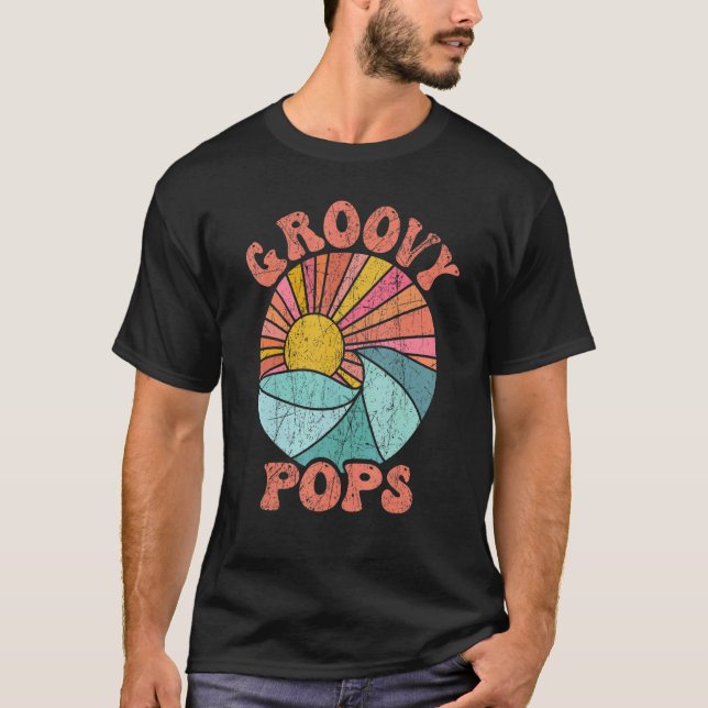 Mens Groovy Pops 70s Aesthetic Nostalgia 1970's Re T-Shirt (Vorderseite)