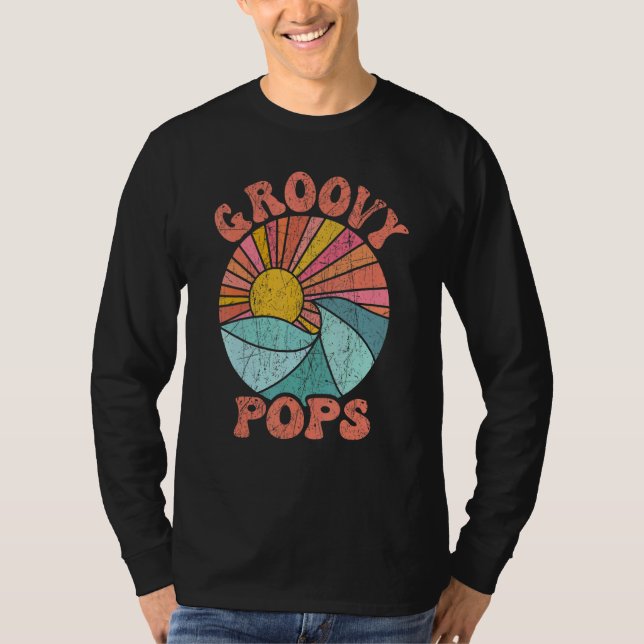 Mens Groovy Pops 70s Aesthetic Nostalgia 1970's Re T-Shirt (Vorderseite)