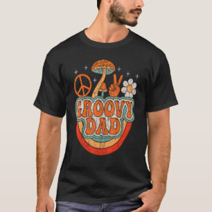 Mens Groovy Vater 70er Ästhetische Nostalgie 1970e T-Shirt