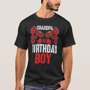 Mens Großvater des Geburtstagsjungen Motorcross T-Shirt