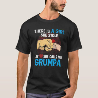 Mens Grumpa Vatertag von Ehefrau und Tochter sie T-Shirt