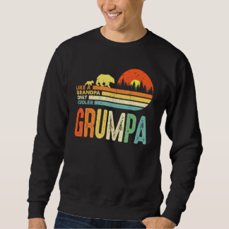 Mens Grumpa wie ein Opa nur Cooler für Männer Ret Sweatshirt
