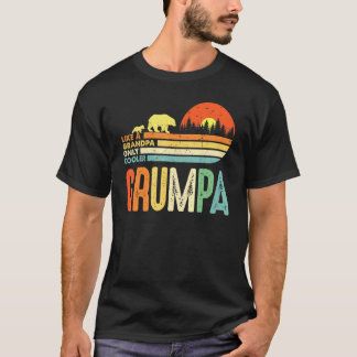 Mens Grumpa wie ein Opa nur Cooler für Männer Ret T-Shirt