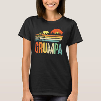 Mens Grumpa wie ein Opa nur Cooler für Männer Ret T-Shirt