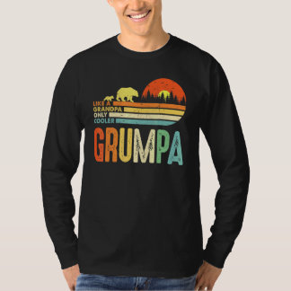 Mens Grumpa wie ein Opa nur Cooler für Männer Ret T-Shirt