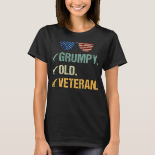 Mens Grumpy Alte Veteranen Tochter Veteran Veteran T-Shirt