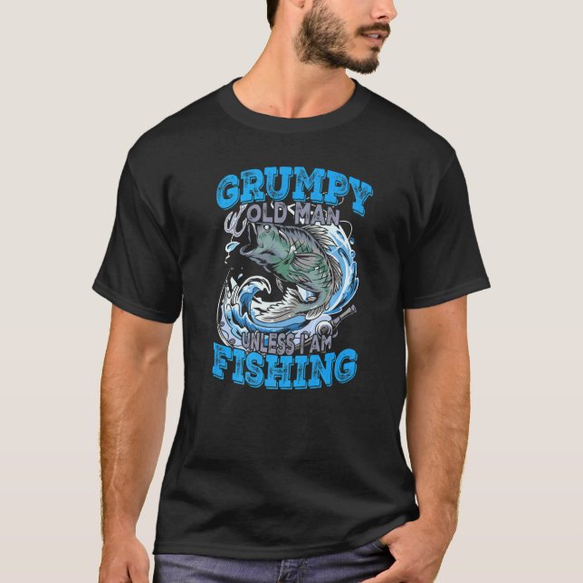 Mens Grumpy Old Man außer ich fische T-Shirt (Vorderseite)