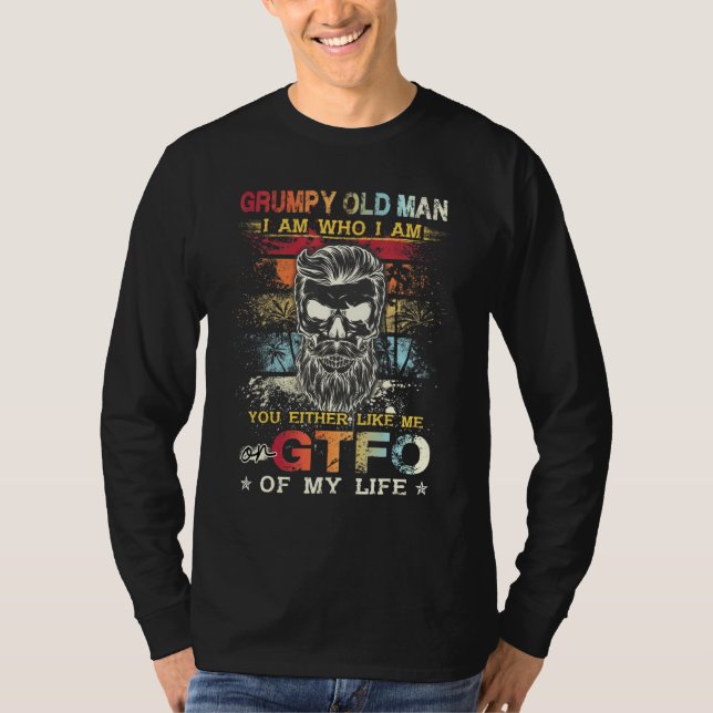 Mens Grumpy Old Man Ich bin, wer ich bin T-Shirt (Vorderseite)