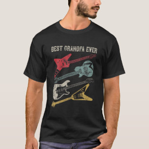 Mens Guitarist Gitarre Lover Bester Opa je Fami T-Shirt