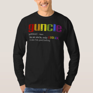 Mens Guncle Definition Lgbt T-Shirt für Gay Onkel