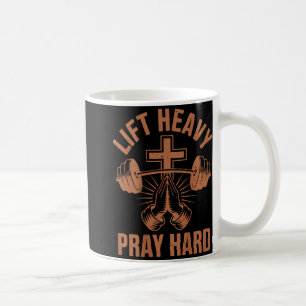 Mens Gym Christlich Workout Vater Lift Heavy Pray Kaffeetasse