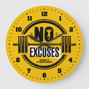 Men's Gym Fitness Room Personalized Wall Clock Große Wanduhr