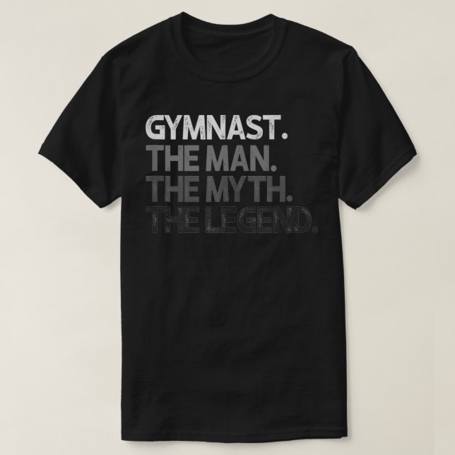 Mens Gymnast Gymnastik Mann Das MythGift T-Shirt (Design vorne)
