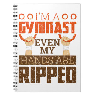 Mens Gymnastics Boy Gymnast Handgriff Ripped Rings Notizblock