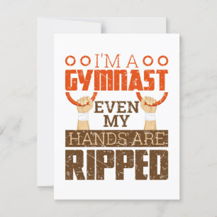 Mens Gymnastics Boy Gymnast Handgriff Ripped Rings Postkarte