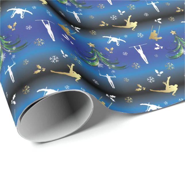 Mens Gymnastics Weihnachtsbaum Geschenkpapier (Rolleneckpunkt)