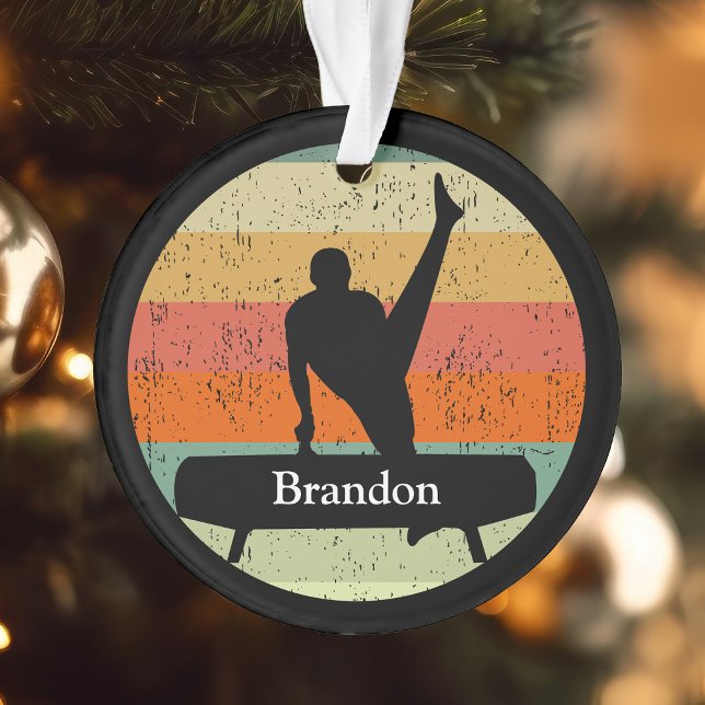 Mens Gymnastik Gymnastik Sunset Custom Christmas Ornament (Von Creator hochgeladen)