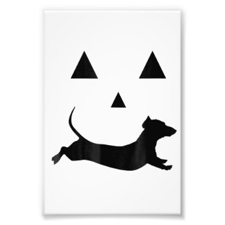 Mens Halloween Pumpkin Dackel Jack-O-Lantern C Fotodruck