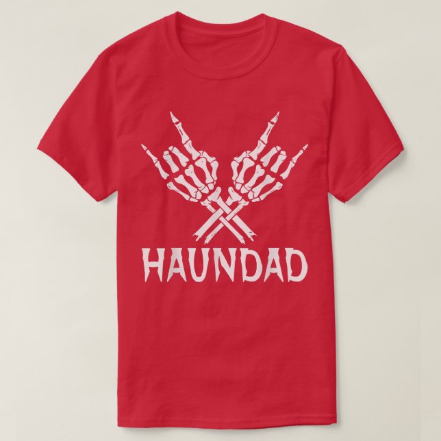 Mens Halloween Weird Skeleton Funny Heavy Papa Dev T-Shirt (Design vorne)