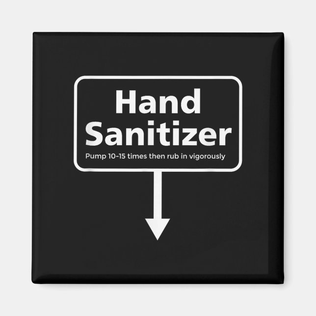 Mens Hand Sanitizer - Funny Adult Humor Weihnachte Magnet (Vorne)