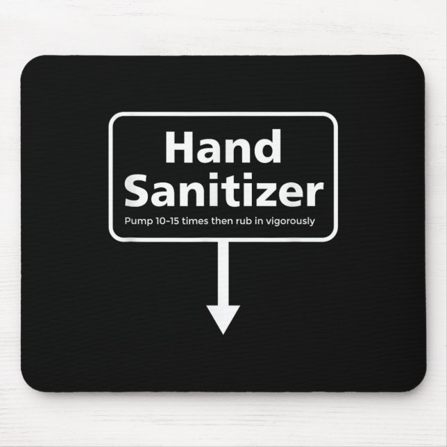 Mens Hand Sanitizer - Funny Adult Humour Christmas Mousepad (Vorne)