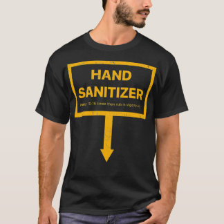 Mens Hand Sanitizer lustige, erwachsene Gelbe Spaß T-Shirt