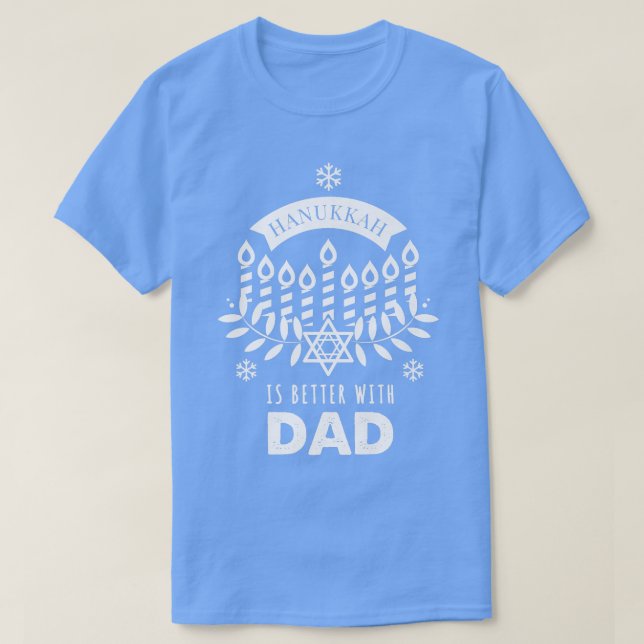 Mens Hanukkah ist besser mit Vater Matching Family T-Shirt (Design vorne)