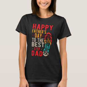 Mens Happy Vatertag bis zum besten Schritt Vater T-Shirt