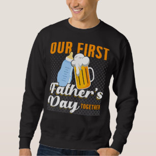 Mens Happy Vatertag Papa Baby Flasche Sweatshirt