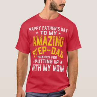 Mens Happy Vatertag Papa phantastischen Stiefvater T-Shirt