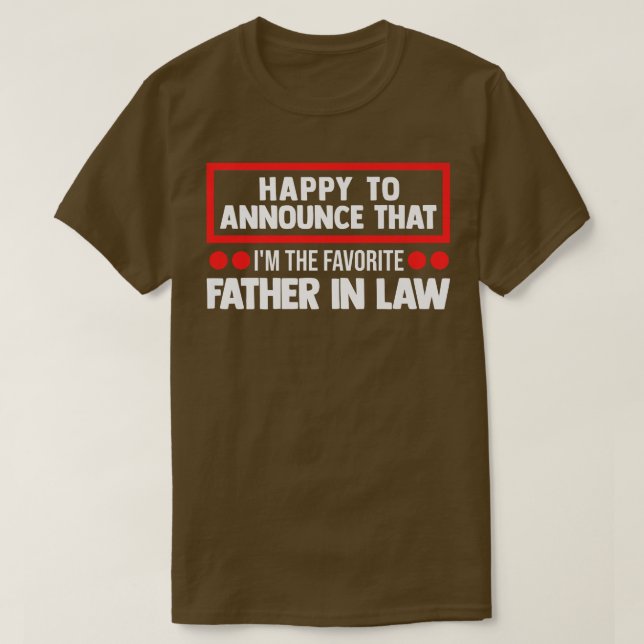 Mens Happy zu verkünden, ich bin Vater im Gesetz S T-Shirt (Design vorne)