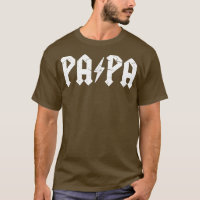 Mens Hard Rock Vater Papa Blitzschlag