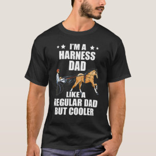 Mens Harness Racing Vater Vintag Equitation Trotti T-Shirt