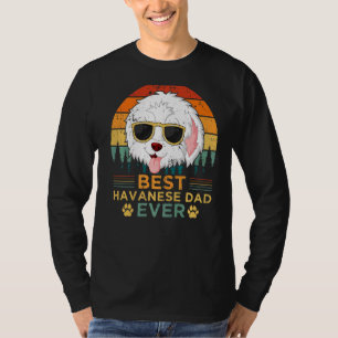 Mens Havanese Hund Vintag Bester Havanese Vater Fa T-Shirt