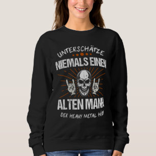Mens Heavy Metal Death Chip Gabel Skull Sweatshirt