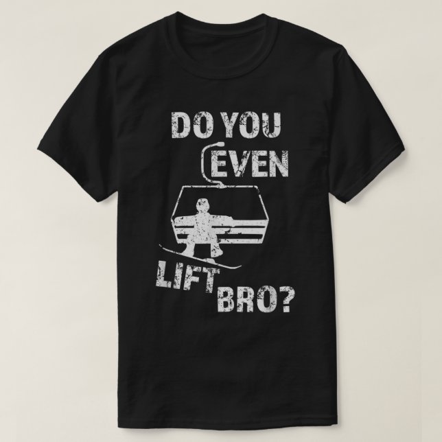 Mens Heben Sie sogar Bro Funny Snowboard Herren T-Shirt (Design vorne)